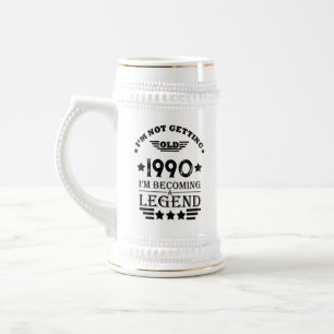 Personalisierte Vintage 35. Geburtstagsparty Bierglas