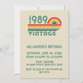 Personalisierte Vintage 35. Geburtstagsparty Einladung