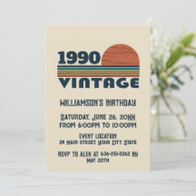 Personalisierte Vintage 35. Geburtstagsparty