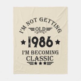 Personalisierte Vintage 35. Geburtstagsparty Fleecedecke