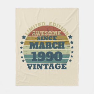 Personalisierte Vintage 35. Geburtstagsparty Fleecedecke