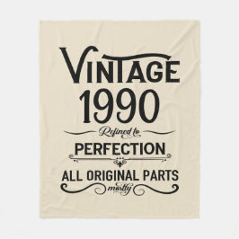 Personalisierte Vintage 35. Geburtstagsparty Fleecedecke