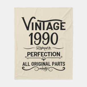 Personalisierte Vintage 35. Geburtstagsparty Fleecedecke