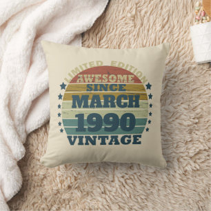 Personalisierte Vintage 35. Geburtstagsparty Kissen