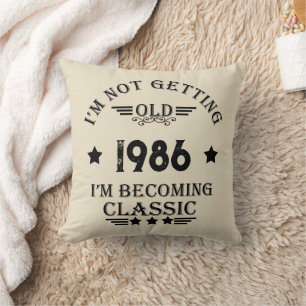 Personalisierte Vintage 35. Geburtstagsparty Kissen