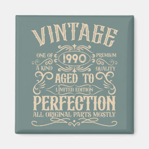 Personalisierte Vintage 35. Geburtstagsparty Magnet