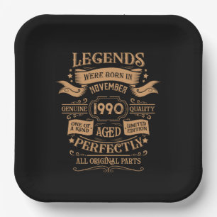 Personalisierte Vintage 35. Geburtstagsparty Pappteller
