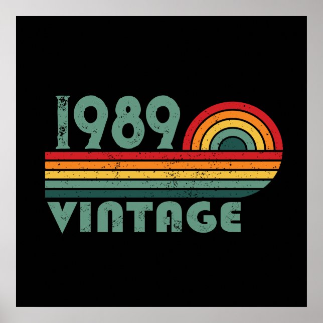 Personalisierte Vintage 35. Geburtstagsparty Poster (Vorne)
