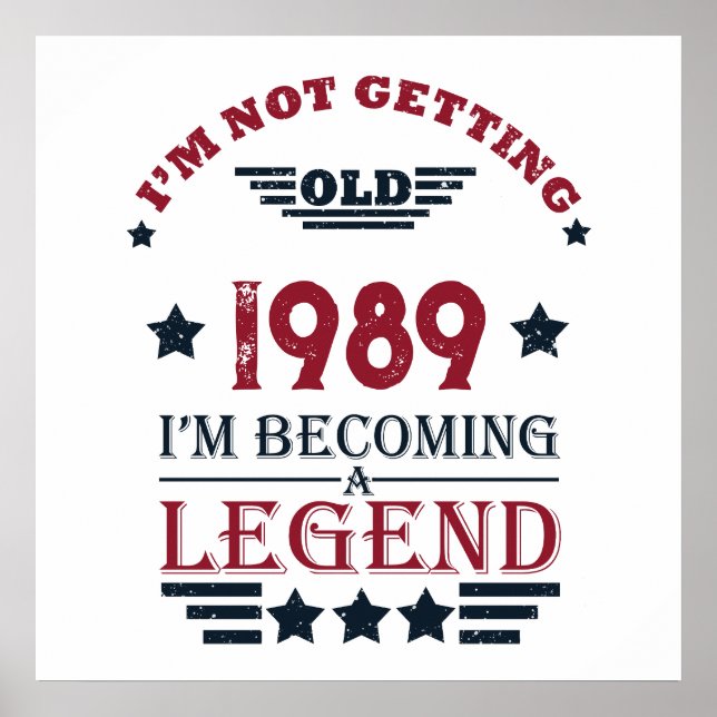 Personalisierte Vintage 35. Geburtstagsparty Poster (Vorne)