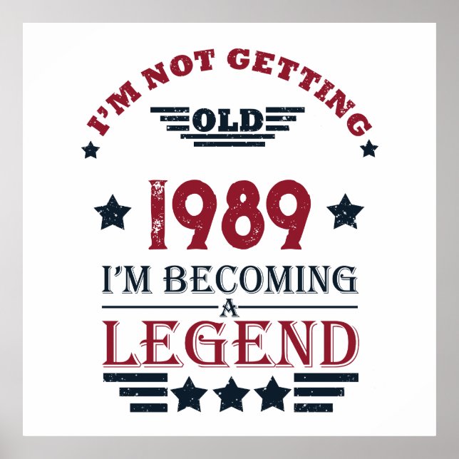 Personalisierte Vintage 35. Geburtstagsparty Poster (Vorne)