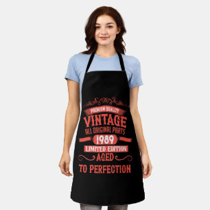 Personalisierte Vintage 35. Geburtstagsparty Schürze
