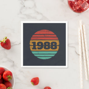 Personalisierte Vintage 35. Geburtstagsparty Serviette