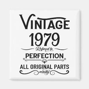 Personalisierte Vintage 45. Geburtstagsgeschenke s Magnet