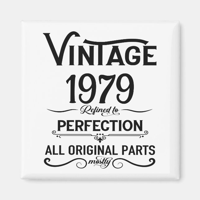 Personalisierte Vintage 45. Geburtstagsgeschenke s Magnet (Vorne)