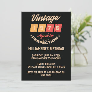 Personalisierte vintage 50. Geburtstags-Cocktailpa Einladung