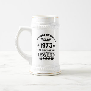 Personalisierte Vintage 50. Geburtstagsgeschenke Bierglas