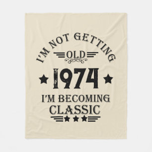 Personalisierte Vintage 50. Geburtstagsgeschenke Fleecedecke