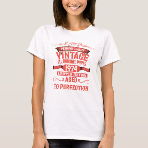 Personalisierte Vintage 50. Geburtstagsgeschenke T-Shirt