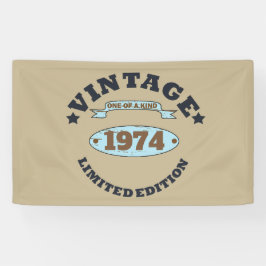 Personalisierte Vintage 50. Geburtstagsparty Banner