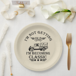 personalisierte Vintage 50. Geburtstagsparty Pappteller