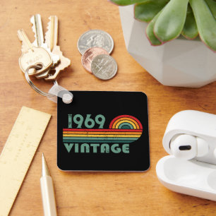 Personalisierte vintage 55. Geburtstagsfeier Schlüsselanhänger