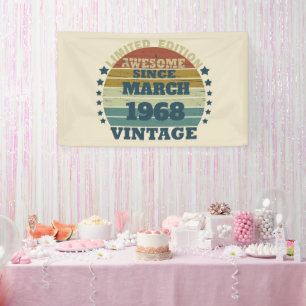 Personalisierte Vintage 55. Geburtstagsgeschenk Banner