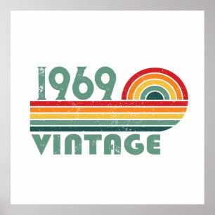 Personalisierte Vintage 55. Geburtstagsgeschenke Poster