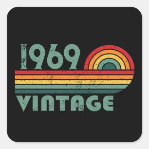 Personalisierte Vintage 55. Geburtstagsgeschenke Quadratischer Aufkleber