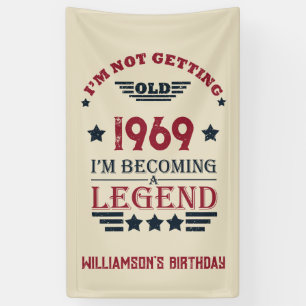 Personalisierte Vintage 55. Geburtstagsparty Banner
