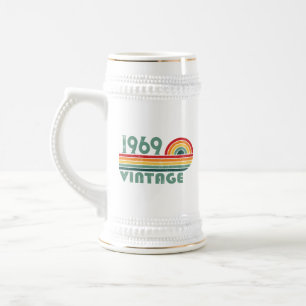 Personalisierte Vintage 55. Geburtstagsparty Bierglas