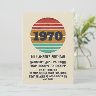 Personalisierte Vintage 55. Geburtstagsparty Einladung