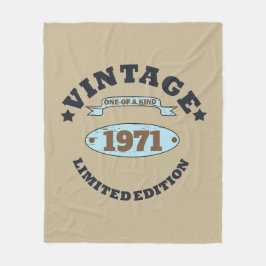 Personalisierte Vintage 55. Geburtstagsparty Fleecedecke