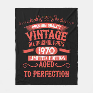 Personalisierte Vintage 55. Geburtstagsparty Fleecedecke