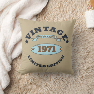 Personalisierte Vintage 55. Geburtstagsparty Kissen