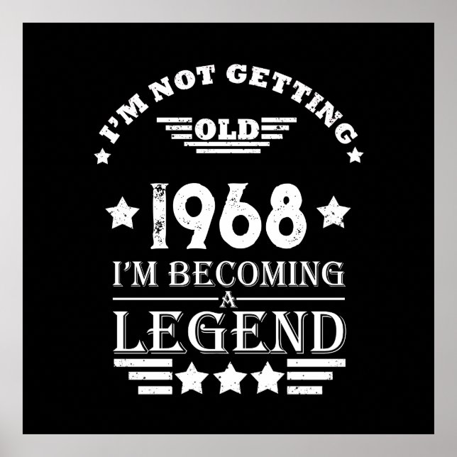 Personalisierte Vintage 55. Geburtstagsparty Poster (Vorne)