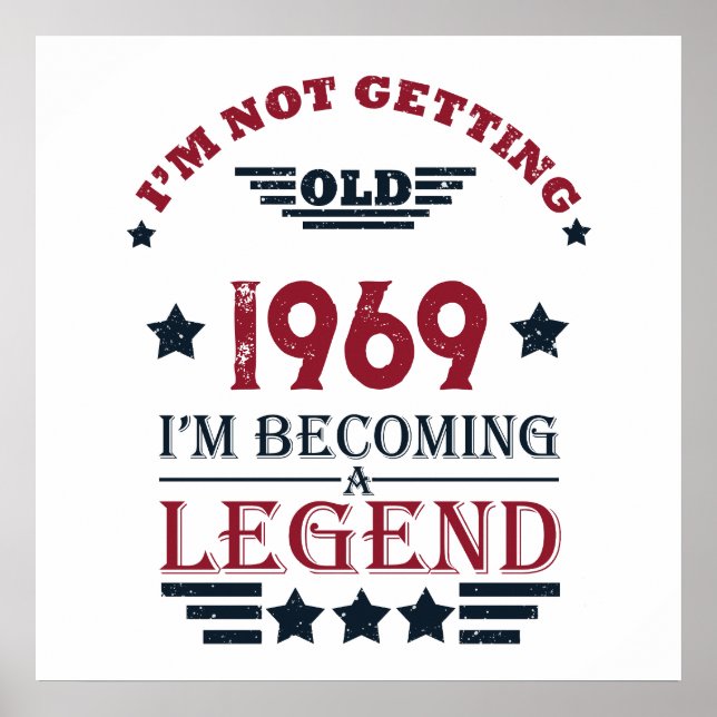 Personalisierte Vintage 55. Geburtstagsparty Poster (Vorne)