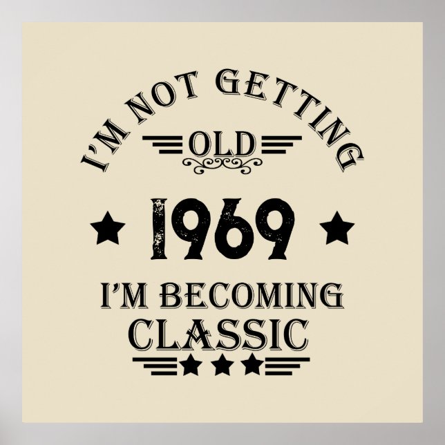 Personalisierte Vintage 55. Geburtstagsparty Poster (Vorne)