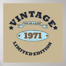 Personalisierte Vintage 55. Geburtstagsparty