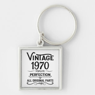 Personalisierte Vintage 55. Geburtstagsparty Schlüsselanhänger