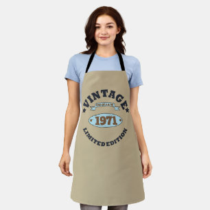 Personalisierte Vintage 55. Geburtstagsparty Schürze