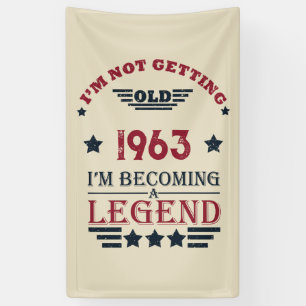 Personalisierte Vintage 60. Geburtstagsgeschenke Banner