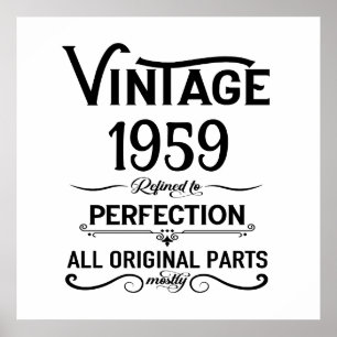 Personalisierte vintage 65. Geburtstagsfeier Poster