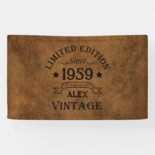 Personalisierte Vintage 65. Geburtstagsgeschenke Banner