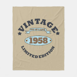 Personalisierte Vintage 65. Geburtstagsgeschenke Fleecedecke