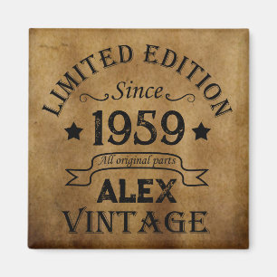 Personalisierte Vintage 65. Geburtstagsgeschenke Magnet