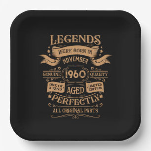 Personalisierte Vintage 65. Geburtstagsgeschenke Pappteller