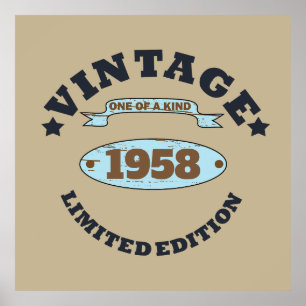 Personalisierte Vintage 65. Geburtstagsgeschenke Poster