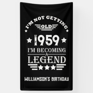 Personalisierte Vintage 65. Geburtstagsgeschenke w Banner