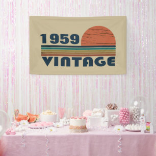 Personalisierte Vintage 65. Geburtstagsparty Banner
