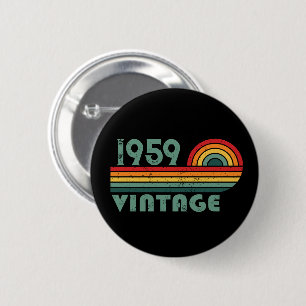 Personalisierte Vintage 65. Geburtstagsparty Button